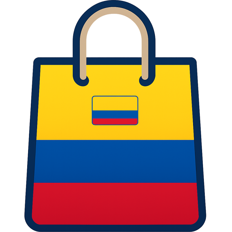 Colombia Flag Bolsas De Papel Personalizadas Grandes Fabricantes de Bolsas de papel