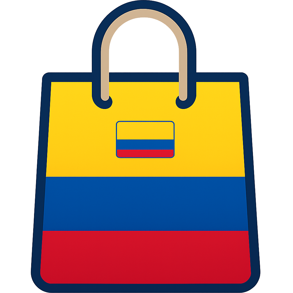 Colombia Flag Bolsas De Papel Personalizadas Grandes Fabricantes de Bolsas de papel