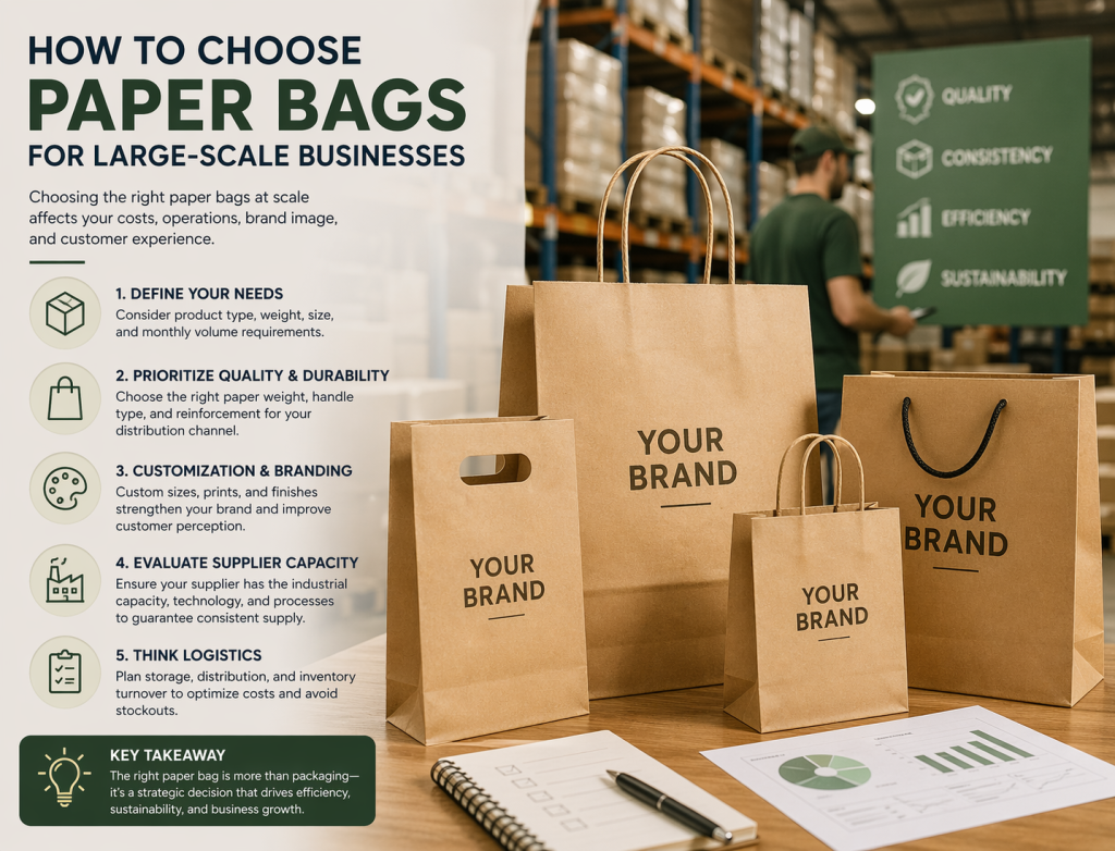 How To Choose Paper Bags For Large Scale Businesses Grandes Fabricantes de Bolsas de papel